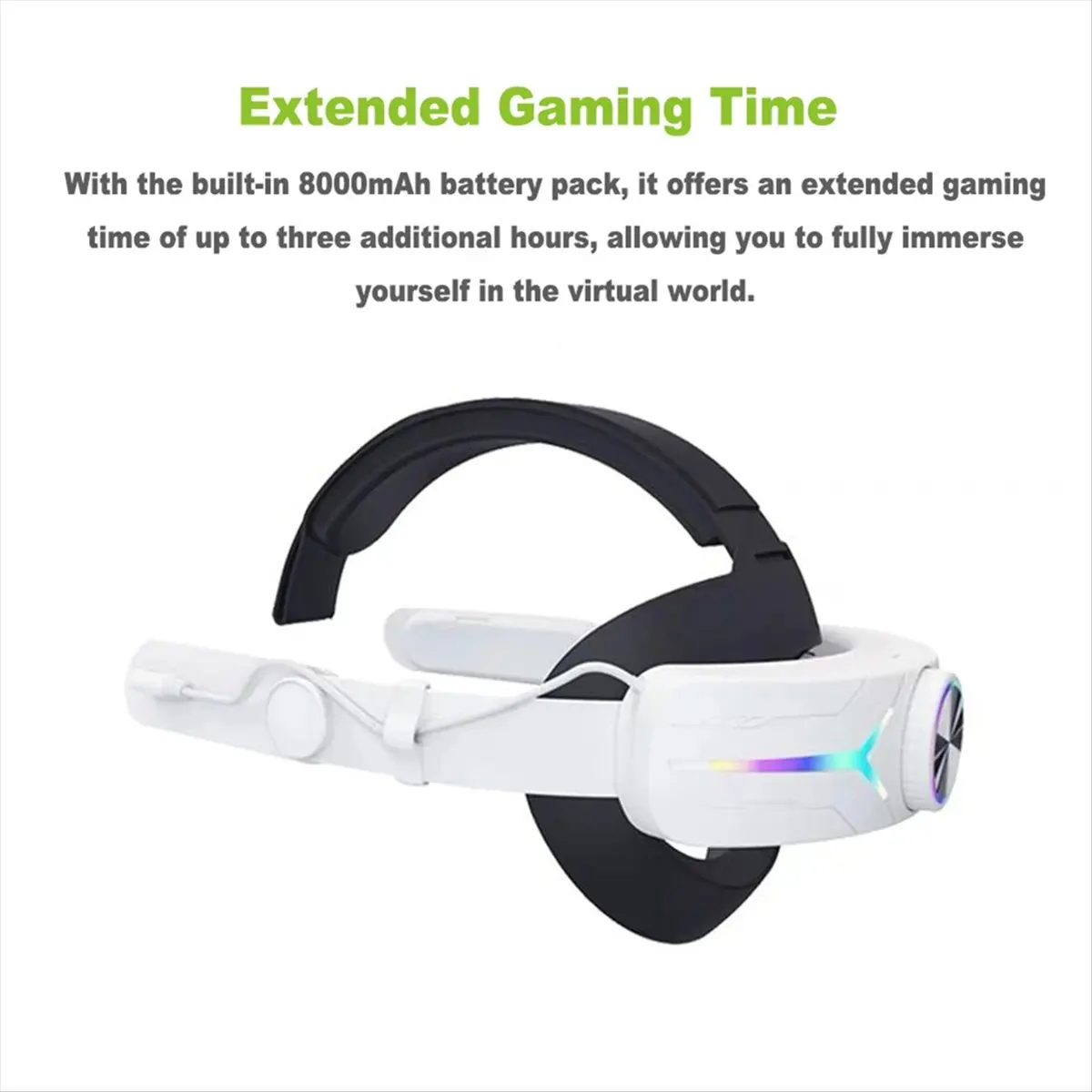 Ремешок на голову T28C Elite с RGB-подсветкой для Meta Quest 3, аксессуары для VR + аккумулятор 8000 мАч, удобный ремешок на голову, чисто белый цвет
Ремешок на голову T28C Elite с RGB-подсветкой для Meta Quest 3, аксессуары для VR + аккумулятор 8000 мАч, удобный ремешок на голову, чисто белый цвет