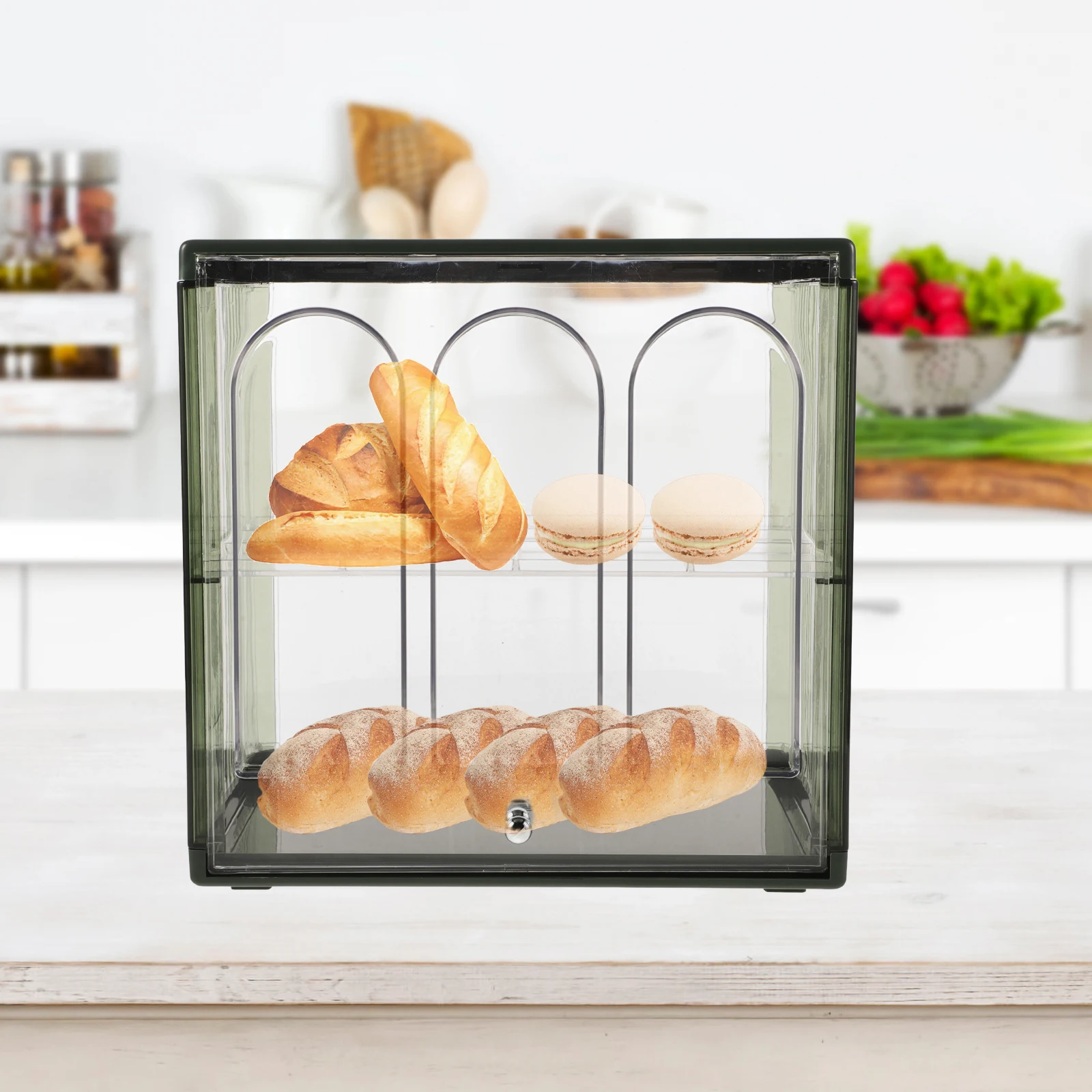 Double Layer Bread Box Clear Window Storage Organizer For Kitchen Countertop Large Capacity Plastic Bread Container Safe
Double Layer Bread Box Clear Window Storage Organizer For Kitchen Countertop Large Capacity Plastic Bread Container Safe