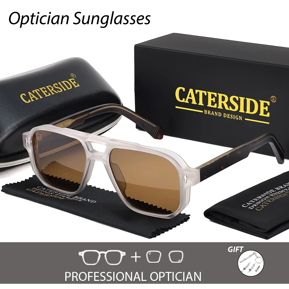 CATERSIDE Men Pilot Prescription Sunglasses Flat Double Bridge Design Female Optical Sunglasses Outdoor Driving Glasses UV400
CATERSIDE Men Pilot Prescription Sunglasses Flat Double Bridge Design Female Optical Sunglasses Outdoor Driving Glasses UV400