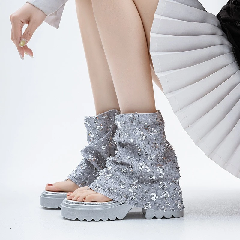 2026 New Women Shoes Fashion Hollow Out Summer Boots for Woman Exquisite Bling Platform Slouchy Boots Designer Shoes Botas Mujer
2026 New Women Shoes Fashion Hollow Out Summer Boots for Woman Exquisite Bling Platform Slouchy Boots Designer Shoes Botas Mujer