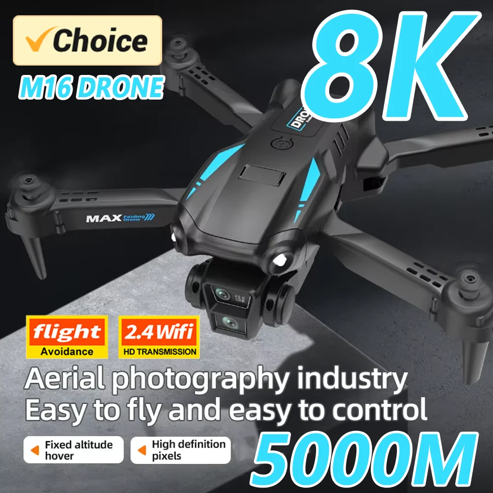 2025 New M16 WIFI FPV Drone Wide Angle HD 4K 1080P Camera Height Hold RC Foldable Quadcopter Dron Helicopter Toys Gift
2025 New M16 WIFI FPV Drone Wide Angle HD 4K 1080P Camera Height Hold RC Foldable Quadcopter Dron Helicopter Toys Gift