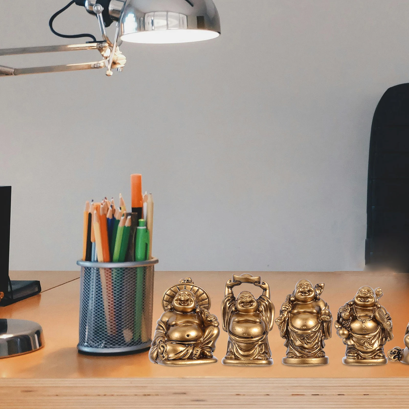 6Pcs Mini Buddha Ornament Resin Laughing Buddha Symbol of Fortune Health Ideal Feng Shui Decoration for Indoor Outdoor Spaces
6Pcs Mini Buddha Ornament Resin Laughing Buddha Symbol of Fortune Health Ideal Feng Shui Decoration for Indoor Outdoor Spaces