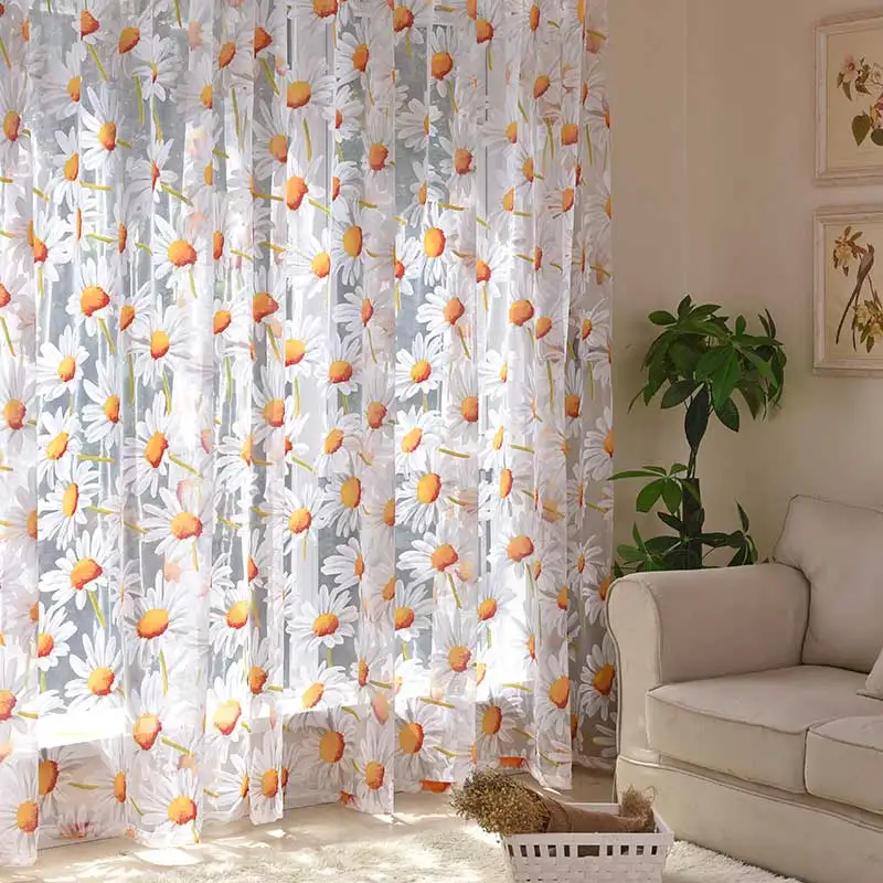 Modern Sun Floral Tulle Window Curtains for Living Room Bedroom Luxury Sheer Curtain For Kitchen Printed Voile Curtain Drapes
Modern Sun Floral Tulle Window Curtains for Living Room Bedroom Luxury Sheer Curtain For Kitchen Printed Voile Curtain Drapes