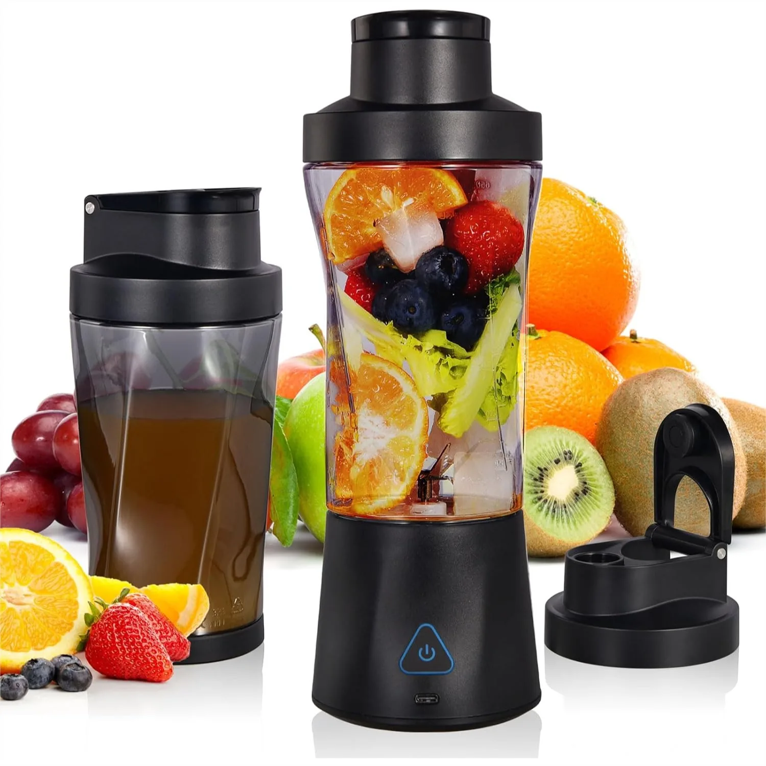 Personal Blender Wireless 24oz Cordless Mini 360W Portable Blender for Smoothies, Juices & Shakes - Self Cleaning BPA Free with
Personal Blender Wireless 24oz Cordless Mini 360W Portable Blender for Smoothies, Juices & Shakes - Self Cleaning BPA Free with