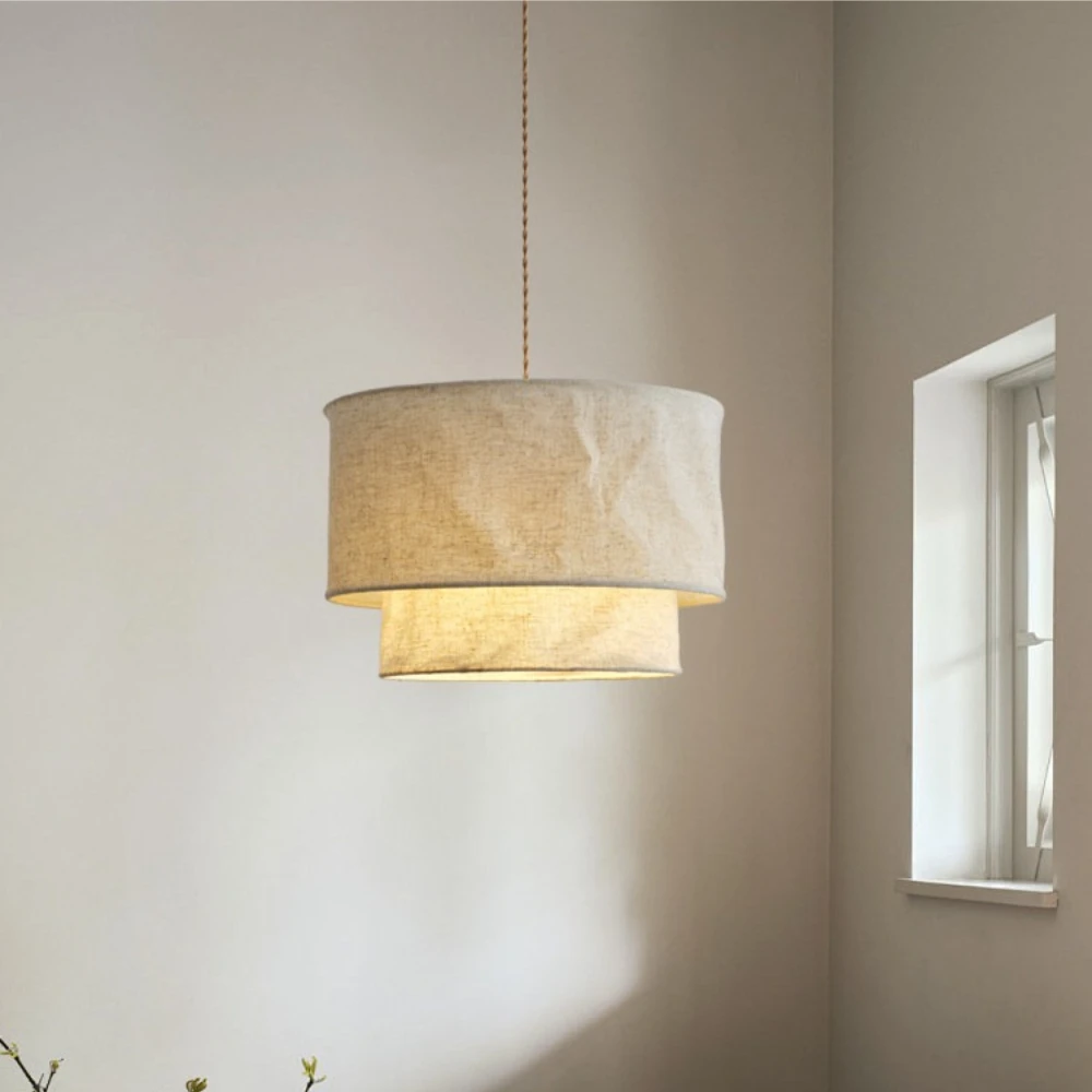 Japanese Wabi Sabi Double-Layer Fabric Pendant Lamp Bar Living Dining Bedroom Decor Home Cloth Chandelier Lustre Indoor Fixtures
Japanese Wabi Sabi Double-Layer Fabric Pendant Lamp Bar Living Dining Bedroom Decor Home Cloth Chandelier Lustre Indoor Fixtures