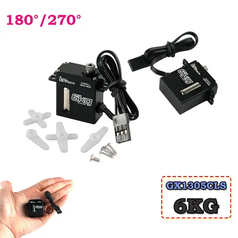6KG GX1305CLS Digitale Servo Kernloze Motor 180/270 Graden Hoek Controleerbare Metal Gear Micro Servo DIY onderdelen Voor Auto/Robot