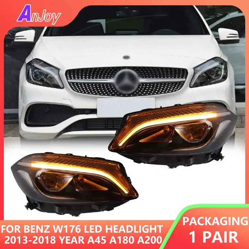 Фара для Benz W176, светодиодная фара 2013-2018, фары A45 A180 A200, DRL, указатель поворота, дальний свет, проектор «ангельские глазки», 2 шт.
Фара для Benz W176, светодиодная фара 2013-2018, фары A45 A180 A200, DRL, указатель поворота, дальний свет, проектор «ангельские глазки», 2 шт.