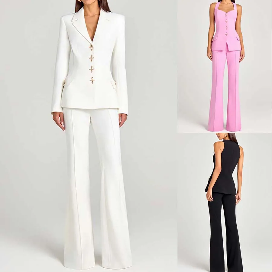 Fashionable Long Sleeve Suit Set Women's Casual Three-Piece Suit Autumn Winter New Arrival Elegant Vest Trousers Ensemble
Fashionable Long Sleeve Suit Set Women's Casual Three-Piece Suit Autumn Winter New Arrival Elegant Vest Trousers Ensemble