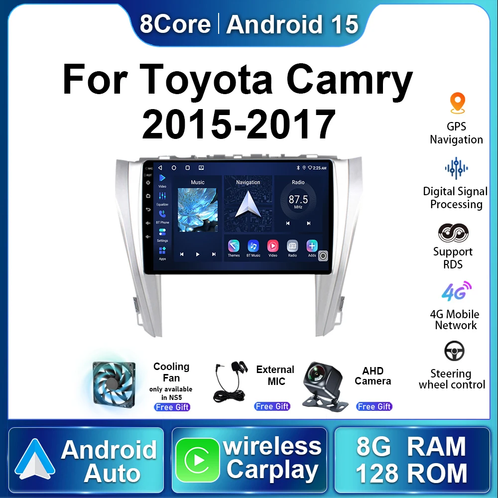10.2inch Android15 Car Radio For Toyota Camry 2015 2016 2017 Auto Wireless Carplay Multimedia Video Player Stereo Navigation GPS
10.2inch Android15 Car Radio For Toyota Camry 2015 2016 2017 Auto Wireless Carplay Multimedia Video Player Stereo Navigation GPS