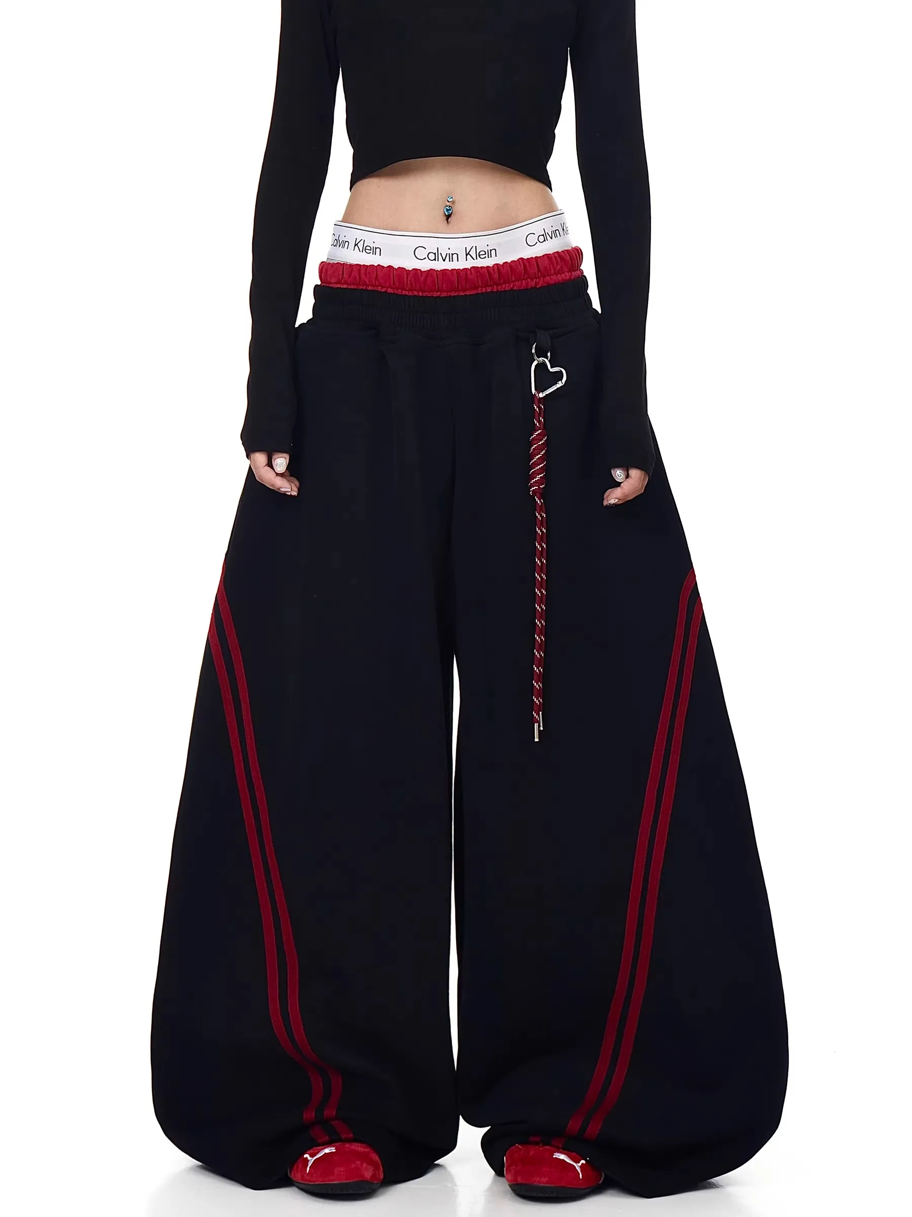 American Retro Striped Color Block Casual Sweatpants Women's Spring Autumn New Trend Loose Double Waist Wide Leg Long Pants
American Retro Striped Color Block Casual Sweatpants Women's Spring Autumn New Trend Loose Double Waist Wide Leg Long Pants