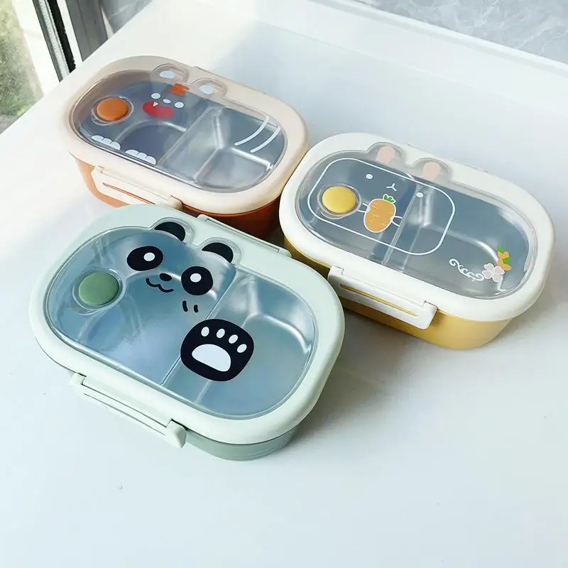 Cute Cartoon 304 Stainless Steel Lunch Box Divided Meal Container Freshness Preservation Box for Working Parents And Students
Cute Cartoon 304 Stainless Steel Lunch Box Divided Meal Container Freshness Preservation Box for Working Parents And Students