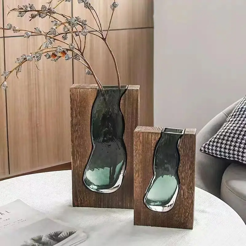Solid Wood Transparent Glass Vase for Home Decor Crystal Flower Vase Modern Centerpiece for Living Room/Hotel Lobby Decoration
Solid Wood Transparent Glass Vase for Home Decor Crystal Flower Vase Modern Centerpiece for Living Room/Hotel Lobby Decoration