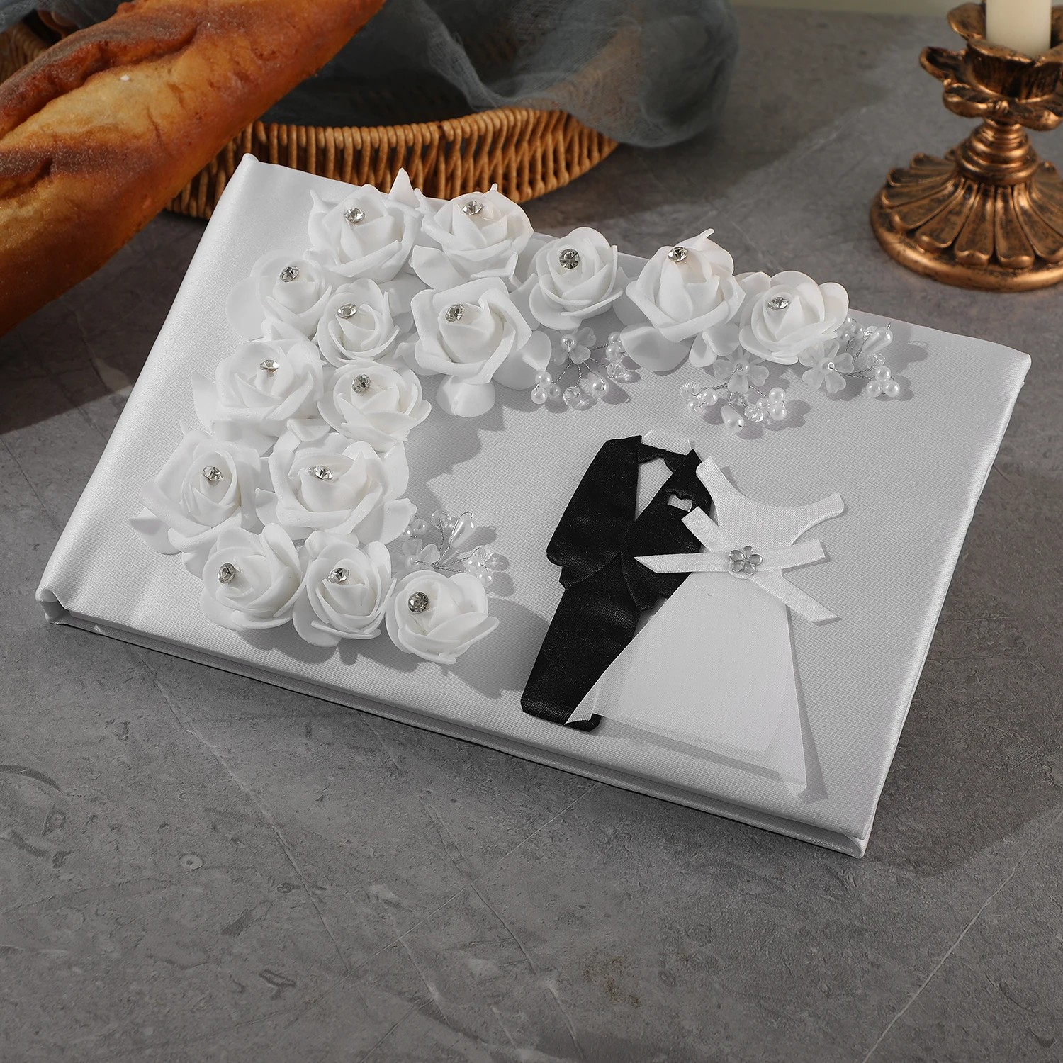 Romantic Wedding Guest Book for Brides - Wedding Dress Theme Greeting Book for Couples' Marriage Celebration
Romantic Wedding Guest Book for Brides - Wedding Dress Theme Greeting Book for Couples' Marriage Celebration
