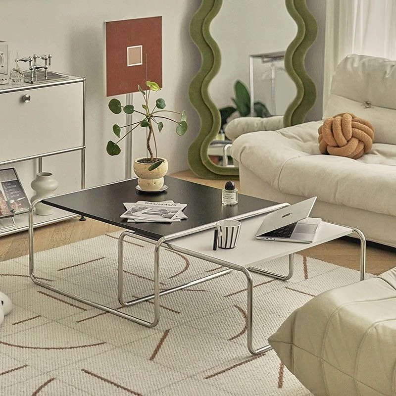 Stainless steel medieval set, several black and white rectangular edge combinations, simple household living room coffee table
Stainless steel medieval set, several black and white rectangular edge combinations, simple household living room coffee table