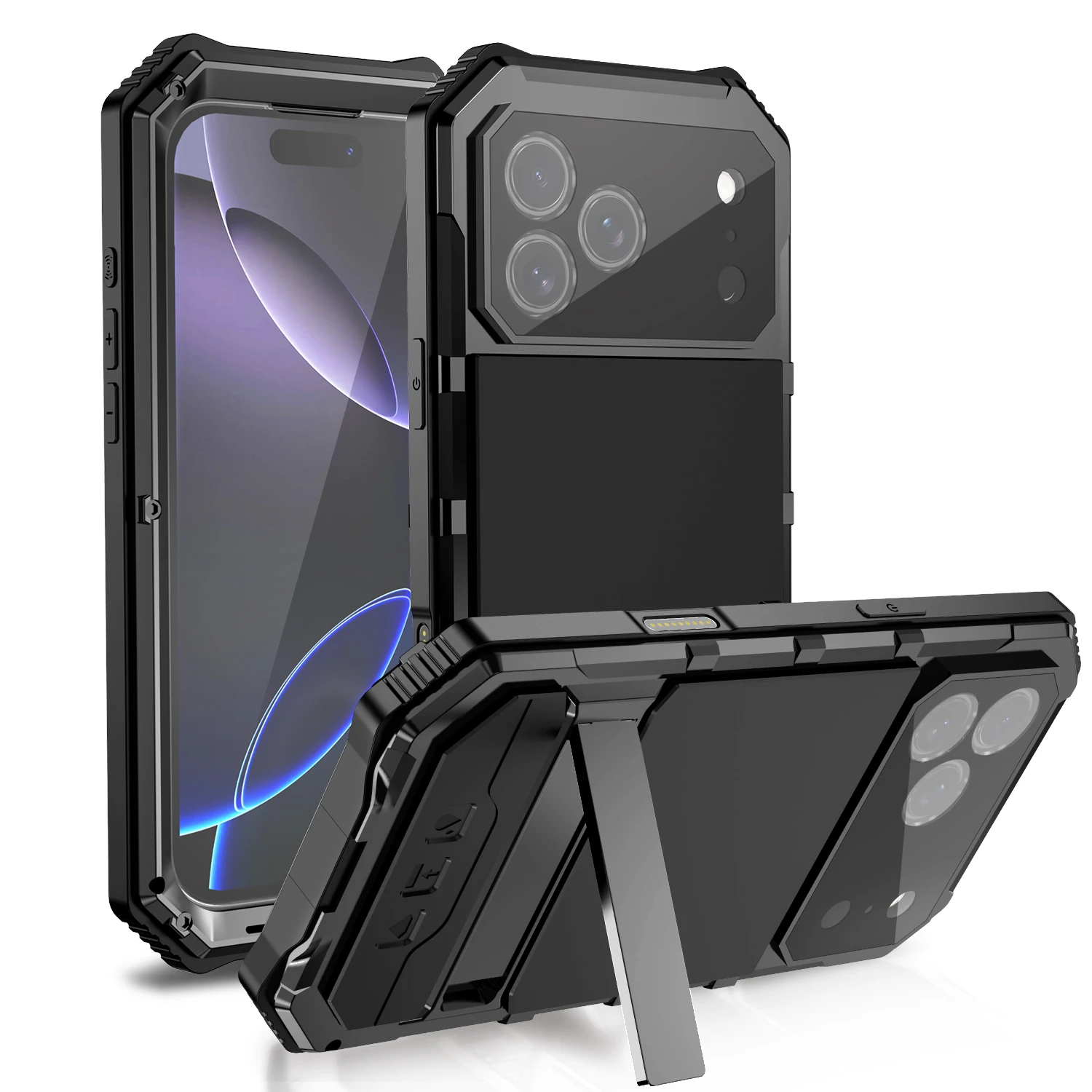 Подходит для iPhone 17 Air Pro Max. Прочный защитный металлический чехол для телефона с защитой от падения на 360 градусов, водонепроницаемый и пылезащитный защитный чехол для всего тела.
Подходит для iPhone 17 Air Pro Max. Прочный защитный металлический чехол для телефона с защитой от падения на 360 градусов, водонепроницаемый и пылезащитный защитный чехол для всего тела.