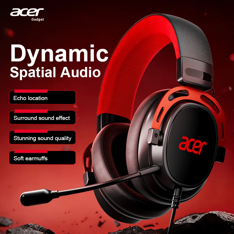 Acer Ohw346 Wired Gaming Headset with Ultra-High-Definition Large Diaphragm Spatial Surround Audio, Soft and Skin-Friendly Materials, Fully Encloses the Ear for Comfortable Wearing Without Applying Pressure on the Head
Acer Ohw346 Wired Gaming Headset with Ultra-High-Definition Large Diaphragm Spatial Surround Audio, Soft and Skin-Friendly Materials, Fully Encloses the Ear for Comfortable Wearing Without Applying Pressure on the Head