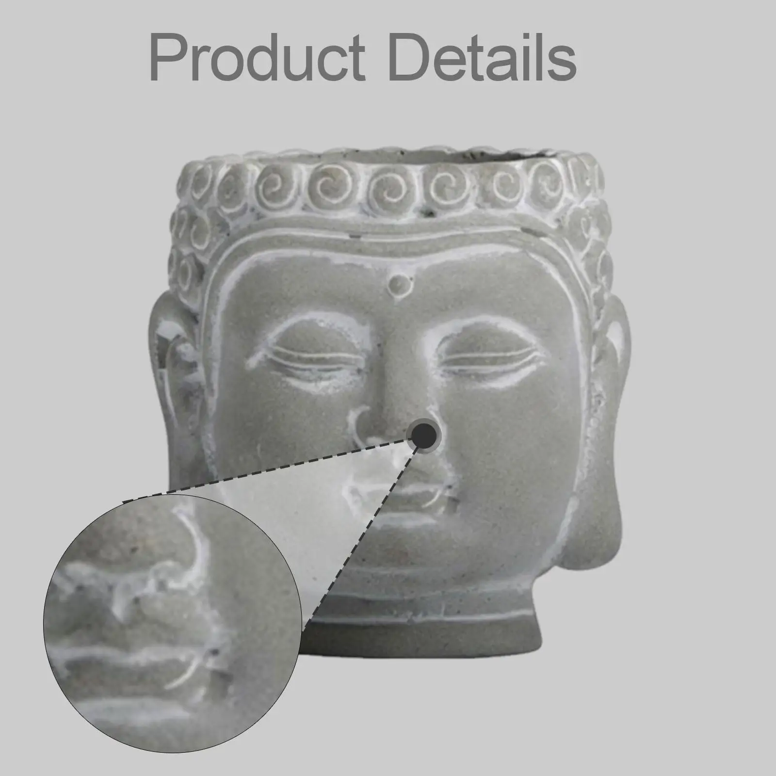 Buddha Flower Pot Gray, Ornament Creative, Buddhism Gift Decoration Plant Pot Plant Container Planter for Desktop Kitchen Office
Buddha Flower Pot Gray, Ornament Creative, Buddhism Gift Decoration Plant Pot Plant Container Planter for Desktop Kitchen Office