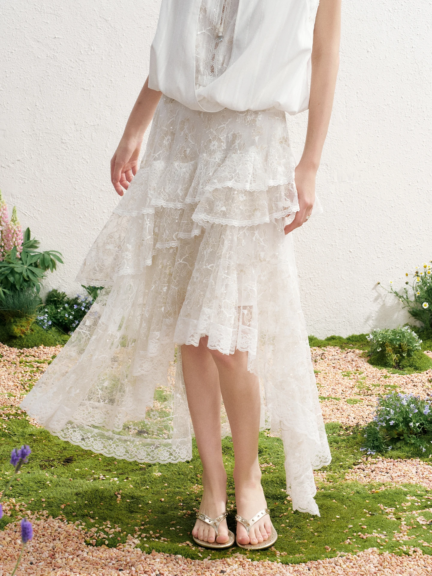 Romantic Sweet Fairy Tale Korean Style Lace Layered Skirt Women's Asymmetrical Cake Skirt mid Waist Nylon Fabric
Romantic Sweet Fairy Tale Korean Style Lace Layered Skirt Women's Asymmetrical Cake Skirt mid Waist Nylon Fabric