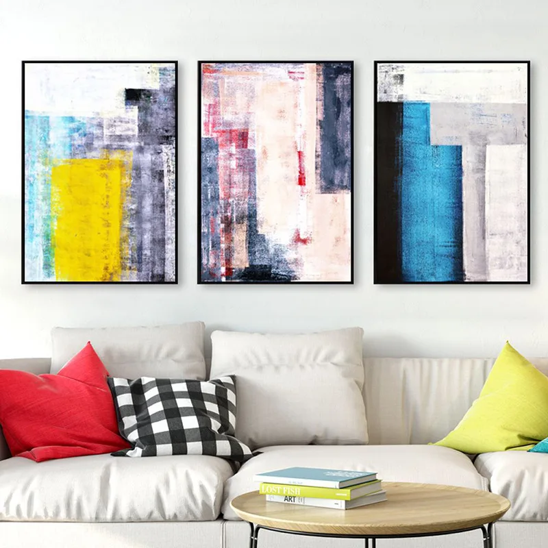 Modern European Simple Art Design Color Oil Painting Abstract Geometric Home Hotel Frameless Decoration
Modern European Simple Art Design Color Oil Painting Abstract Geometric Home Hotel Frameless Decoration