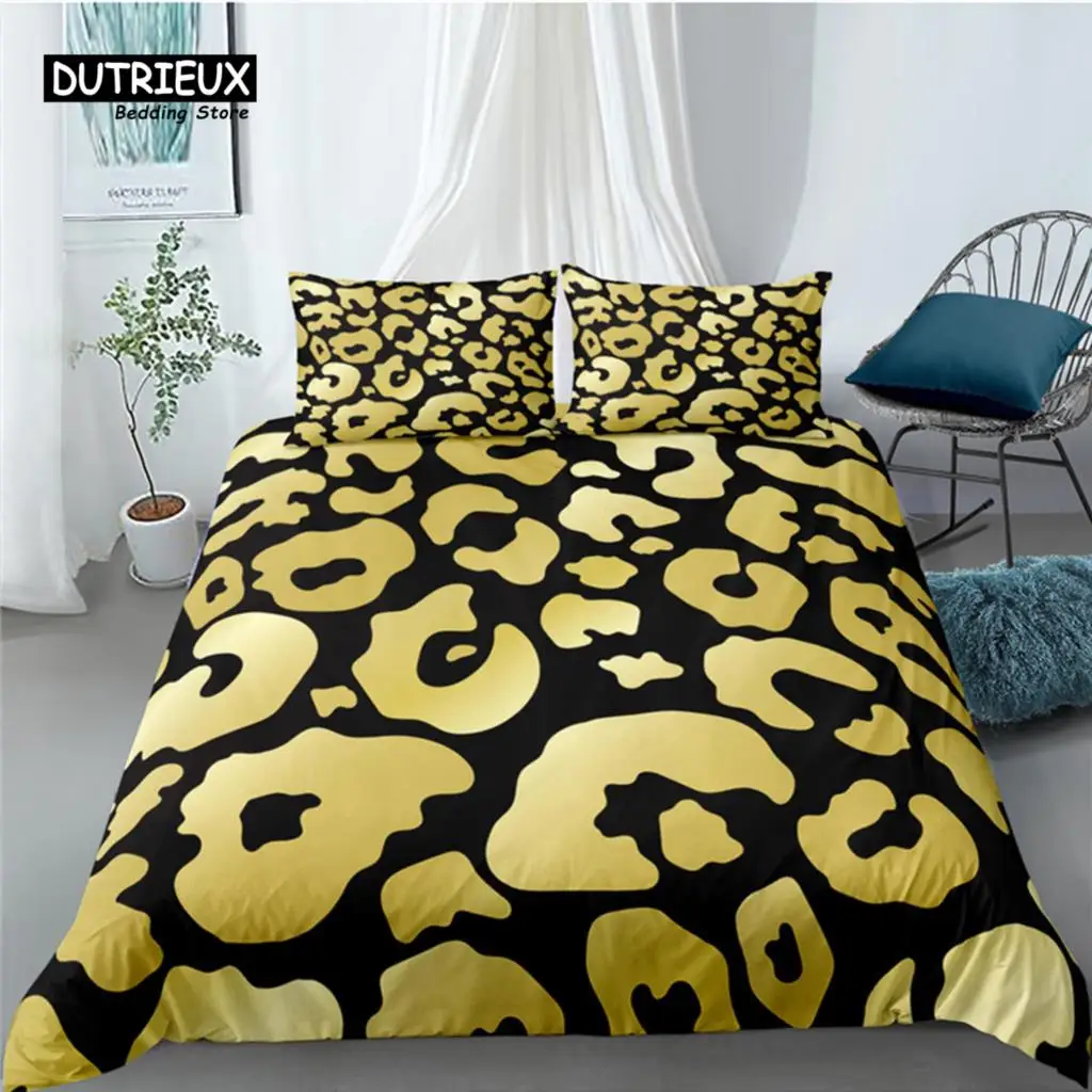 Luxury 3D Golden Leopard Print Home Living 2/3Pcs Comfortable Duvet Cover PillowCase Bedding Set Queen and King EU/US/AU/UK Size
Luxury 3D Golden Leopard Print Home Living 2/3Pcs Comfortable Duvet Cover PillowCase Bedding Set Queen and King EU/US/AU/UK Size