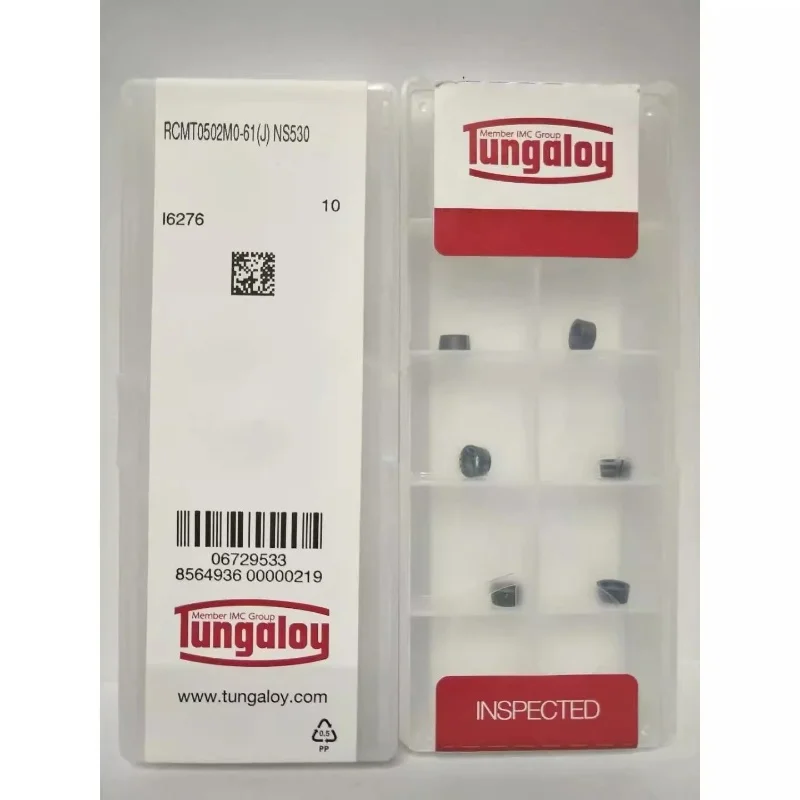 Tungaloy RCMT0502MO-61 NS530 / RCMT0502MO-61 NS9530 cutter blade CNC turning tool blade carbide inserts 10PCS
Tungaloy RCMT0502MO-61 NS530 / RCMT0502MO-61 NS9530 cutter blade CNC turning tool blade carbide inserts 10PCS