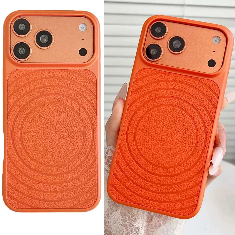 Luxury Ripple Magnetic Leather Case for IPhone 17 Pro Max 16 13 12 14 15 17Pro Original MacSafe for MagSafe Cover Accessories
Luxury Ripple Magnetic Leather Case for IPhone 17 Pro Max 16 13 12 14 15 17Pro Original MacSafe for MagSafe Cover Accessories