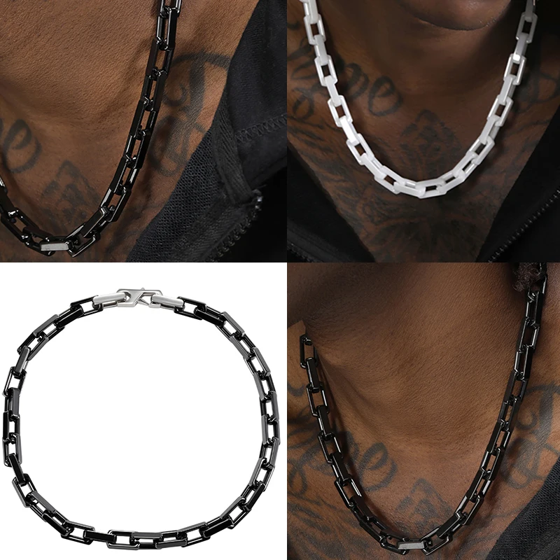 Box Chains Ceramic Necklace For Men Choker Hip Hop Long Square Link Chain Women Necklaces Fashion Jewelry Gifts 18/20/22/24inch
Box Chains Ceramic Necklace For Men Choker Hip Hop Long Square Link Chain Women Necklaces Fashion Jewelry Gifts 18/20/22/24inch