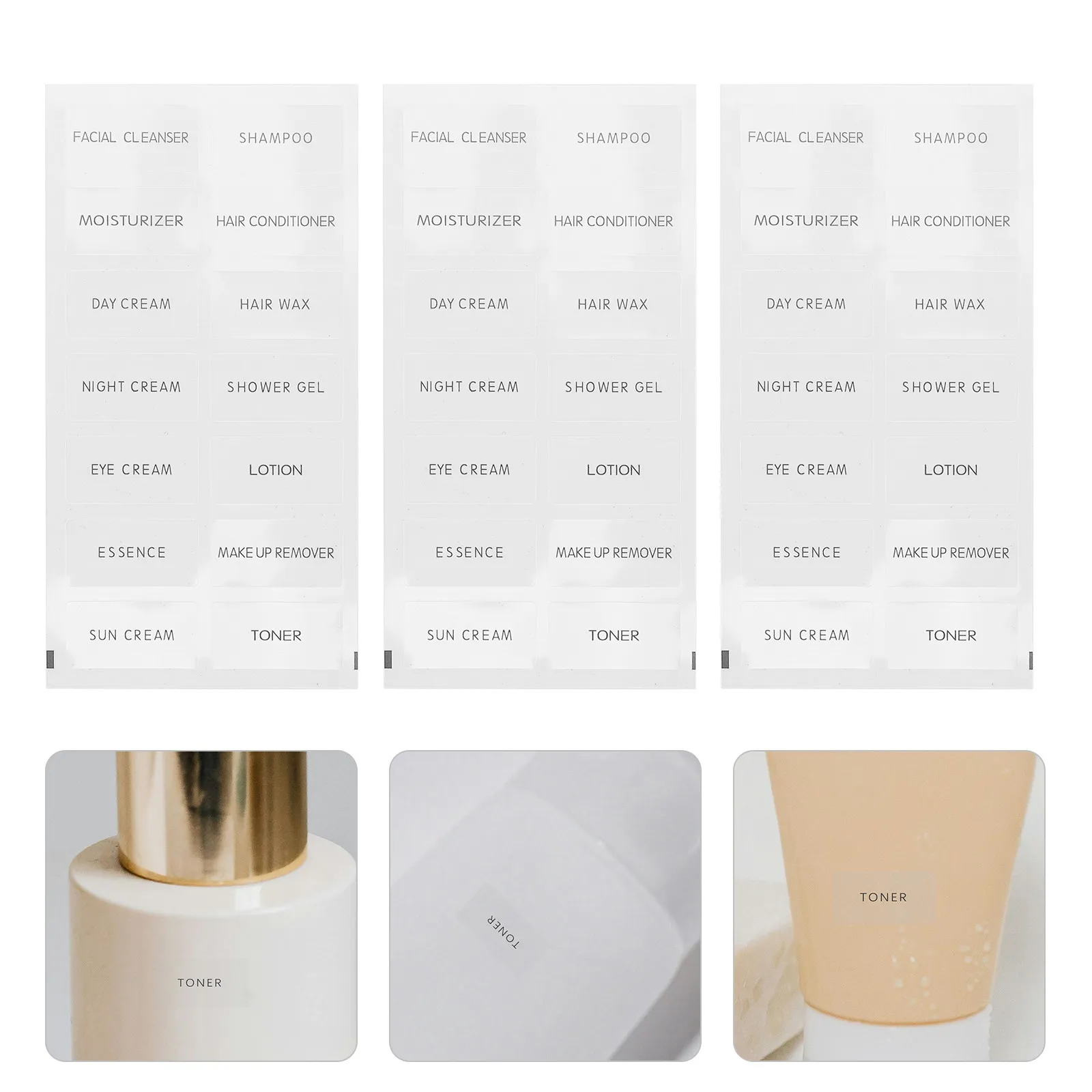 50Pcs Travel Bottle Labels Organize Shampoo Skincare Toiletries Easy Apply Remove Bathroom Essentials Stickers
50Pcs Travel Bottle Labels Organize Shampoo Skincare Toiletries Easy Apply Remove Bathroom Essentials Stickers