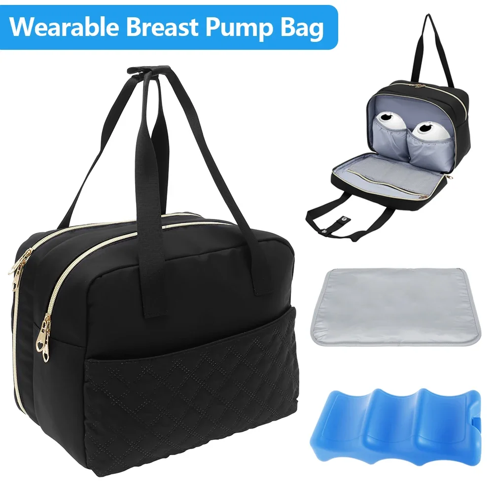 Wearable Breast Pump Bag with Cooler Compartment Portable Breast Pump Storage Bag Breastmilk Cooler Bag for Baby Accessories
Wearable Breast Pump Bag with Cooler Compartment Portable Breast Pump Storage Bag Breastmilk Cooler Bag for Baby Accessories