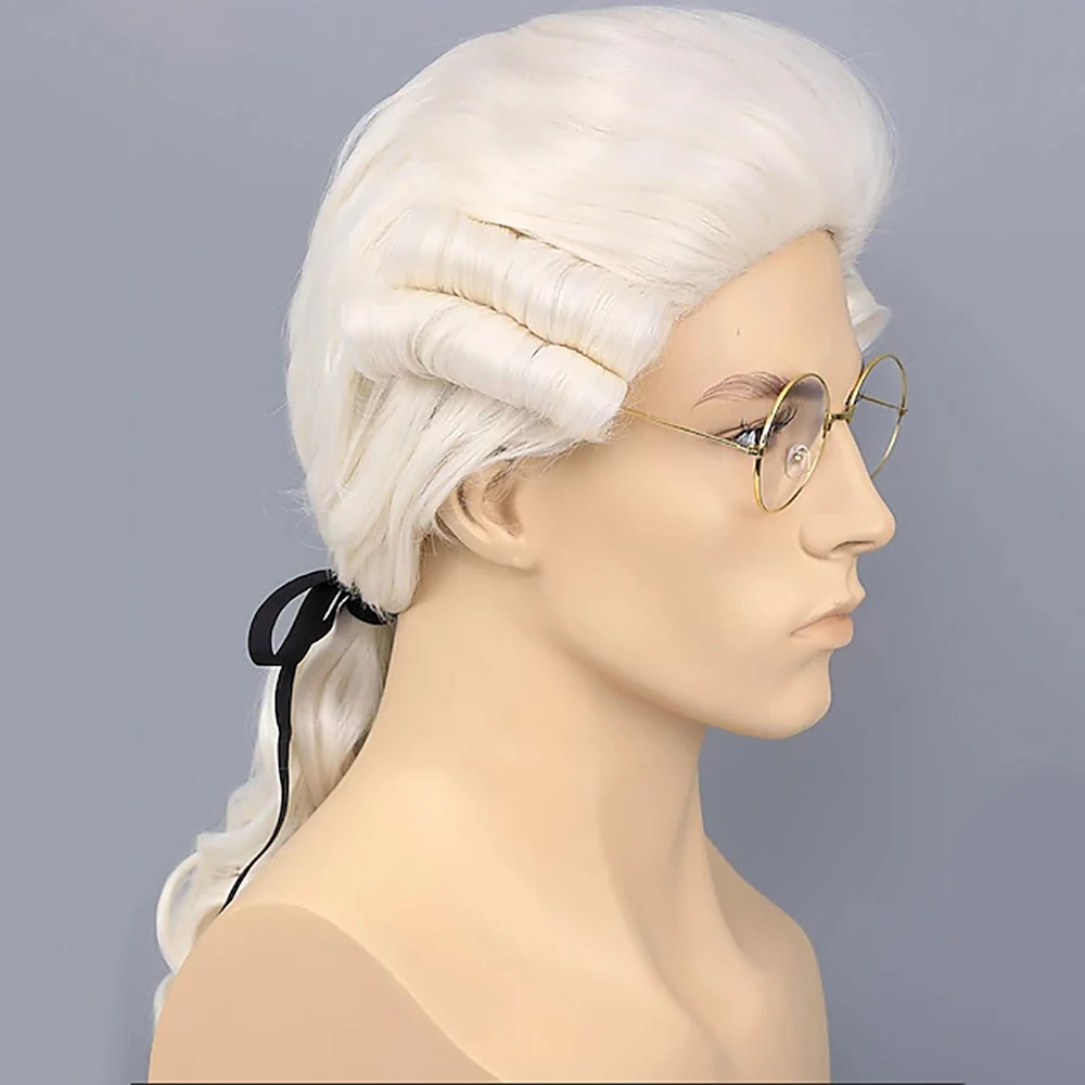 HAIRJOY синтетические волосы мужской судья колониальный парик длинный блондин пудровый волнистый парик костюм косплей вечерние белые парики (без очков)
HAIRJOY синтетические волосы мужской судья колониальный парик длинный блондин пудровый волнистый парик костюм косплей вечерние белые парики (без очков)