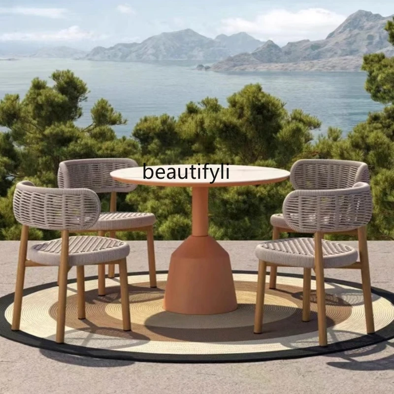 Outdoor Desk-Chair Courtyard Garden Furniture Stone Plate round Table Creative Tea Table Simple Rattan Chair Protection
Outdoor Desk-Chair Courtyard Garden Furniture Stone Plate round Table Creative Tea Table Simple Rattan Chair Protection