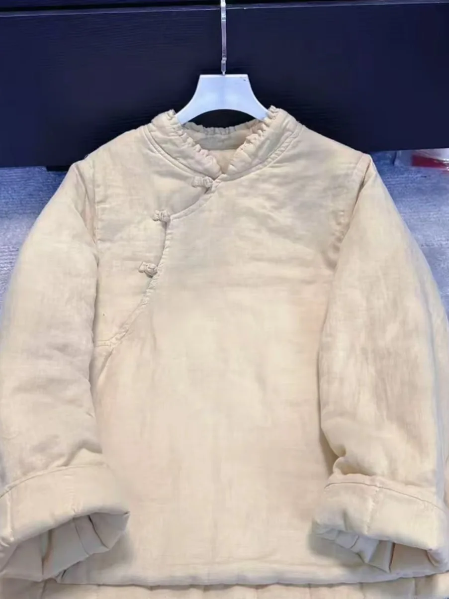 Ele Retro Button up Cotton Jaet Women's Winter Thiened Lightweight Warm Ear Lo Collar Cotton Coat Top
Ele Retro Button up Cotton Jaet Women's Winter Thiened Lightweight Warm Ear Lo Collar Cotton Coat Top