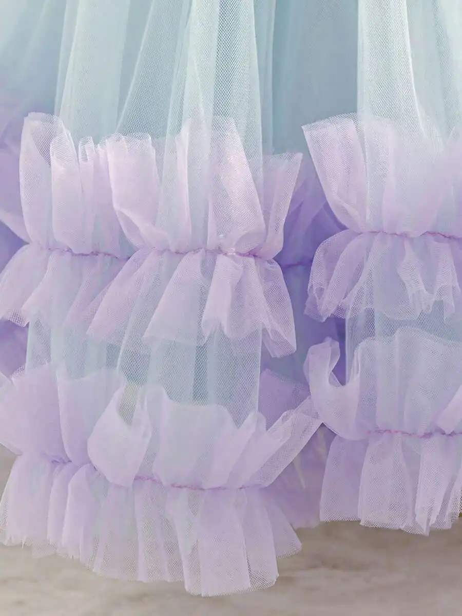 Lavender Tulle Ruffled Mermaid Evening Dress With Sequins For Formal Occasion
Lavender Tulle Ruffled Mermaid Evening Dress With Sequins For Formal Occasion