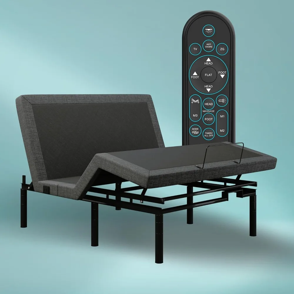 4i Custom Adjustable Bed Base, Wireless, Massage, Dual USB Charge, Nightlight, Zero-Gravity, Anti-Snore, Memory Pre-Sets, Queen
4i Custom Adjustable Bed Base, Wireless, Massage, Dual USB Charge, Nightlight, Zero-Gravity, Anti-Snore, Memory Pre-Sets, Queen