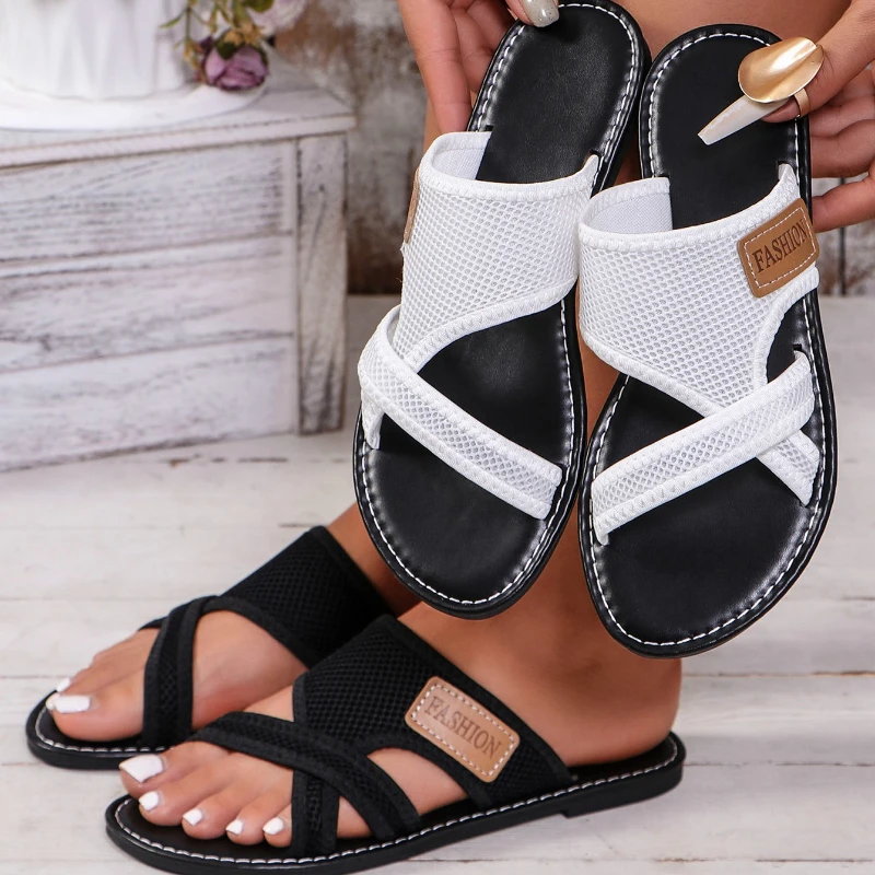 Женские тапочки на плоской подошве, летние однотонные классические удобные сандалии для отдыха, уличные нескользящие тапочки с открытым носком, Zapatos Mujer
Женские тапочки на плоской подошве, летние однотонные классические удобные сандалии для отдыха, уличные нескользящие тапочки с открытым носком, Zapatos Mujer