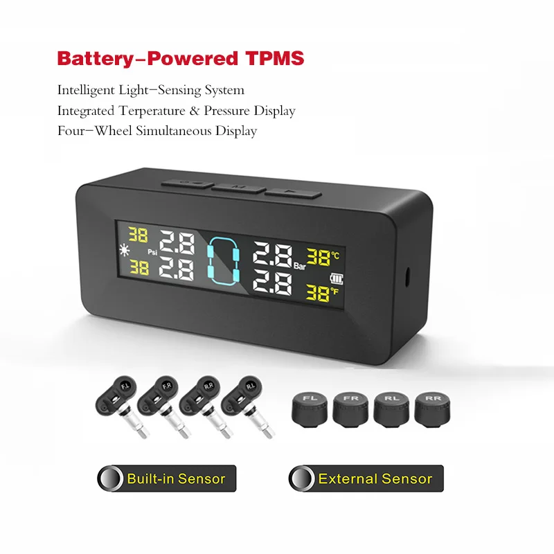 TPMS Smart Car Tire Pressure Monitoring System Exteral Sensors Smart Tyre Alarm Kit Universal Car Accessories Battery Version
TPMS Smart Car Tire Pressure Monitoring System Exteral Sensors Smart Tyre Alarm Kit Universal Car Accessories Battery Version
