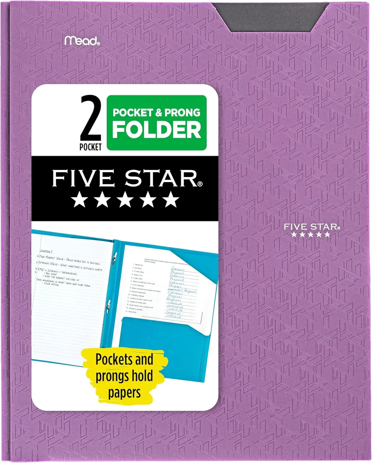 2-Pocket Plastic Folder with Secure Tabs and Fasteners, Holds Letter-Size Paper in Amethyst Purple
2-Pocket Plastic Folder with Secure Tabs and Fasteners, Holds Letter-Size Paper in Amethyst Purple
