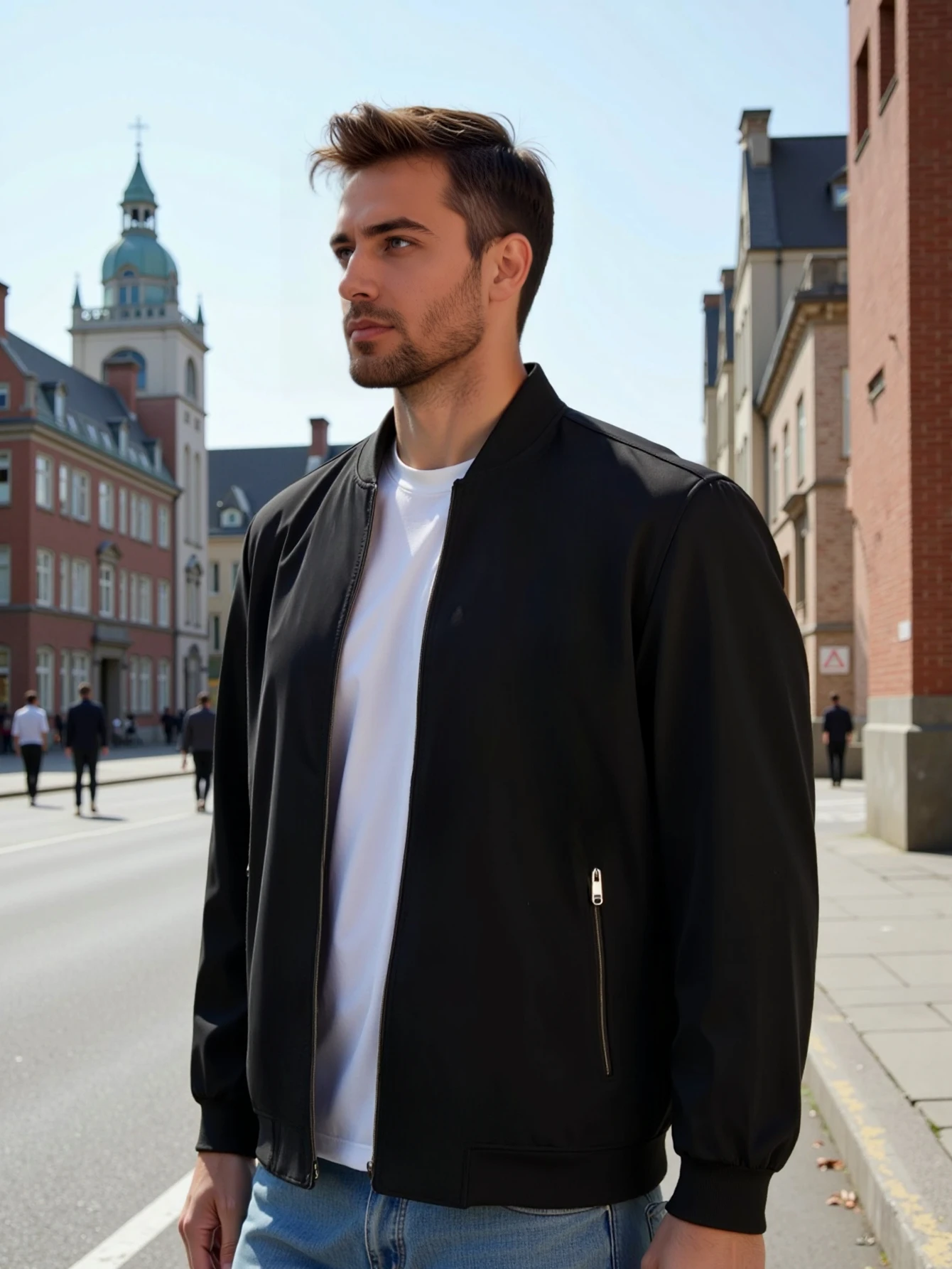 Men's Windproof Thin Jacket Korean Style Fashionable Casual Baseball Jacket Men's Autumn Brand Design Double-sided Jacket Coat
Men's Windproof Thin Jacket Korean Style Fashionable Casual Baseball Jacket Men's Autumn Brand Design Double-sided Jacket Coat