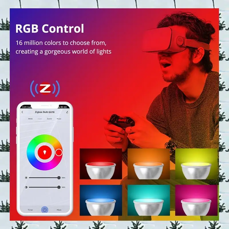 ABLG Tuya Zigbee For GU10 Smart LED Light Bulb RGBCW Dimmable Spotlighting For Alexa Google Home Voice Control 110-240V Lamp
ABLG Tuya Zigbee For GU10 Smart LED Light Bulb RGBCW Dimmable Spotlighting For Alexa Google Home Voice Control 110-240V Lamp