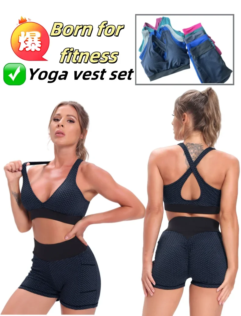 Women's 2pcs Sportswear - Hollow Back Yoga Outfit, Comfortable Gym Clothes for Ladieshigh waist cycling shortsfitness tights
Women's 2pcs Sportswear - Hollow Back Yoga Outfit, Comfortable Gym Clothes for Ladieshigh waist cycling shortsfitness tights