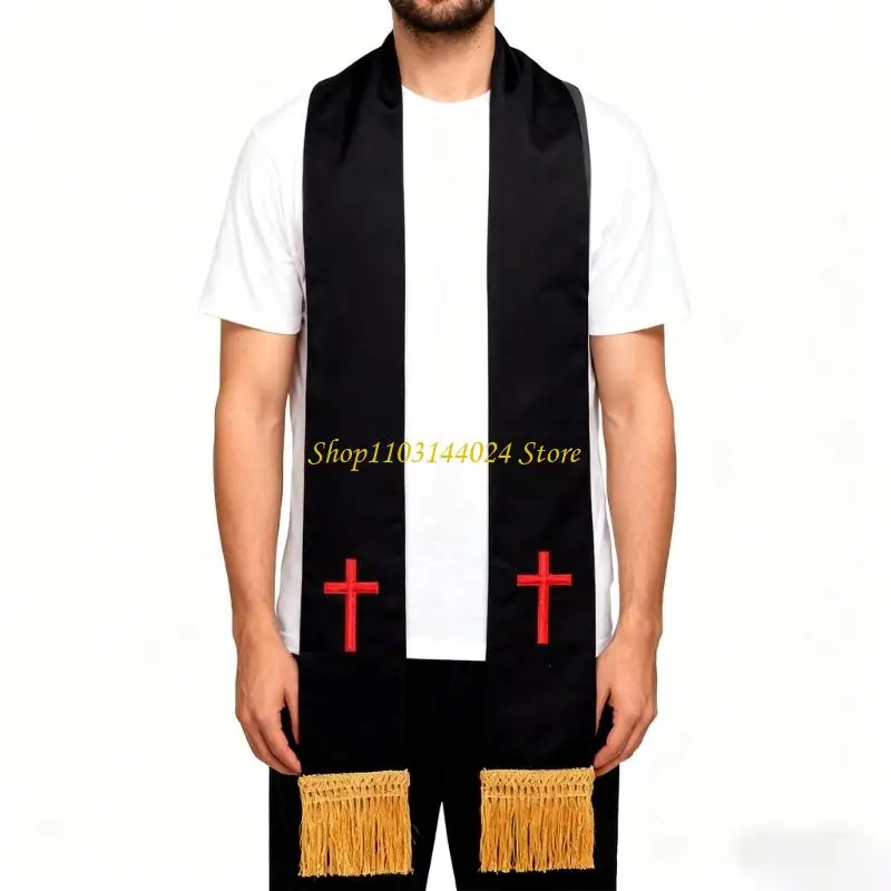 N5KE Lightweight Embroidered Clergy Stole With Tassels Detail For Religious Services
N5KE Lightweight Embroidered Clergy Stole With Tassels Detail For Religious Services
