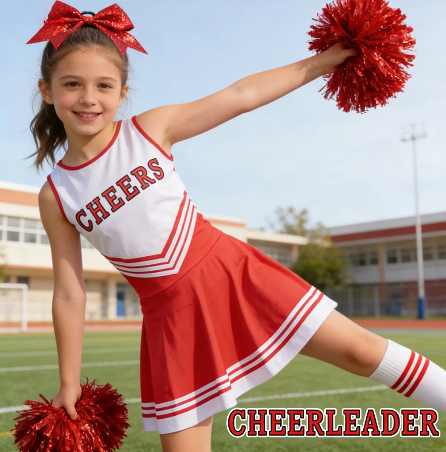 2026 1pc Five Color Cheerleading Dress Football Baby Outfit Performance Costume For Sports Cheering
2026 1pc Five Color Cheerleading Dress Football Baby Outfit Performance Costume For Sports Cheering