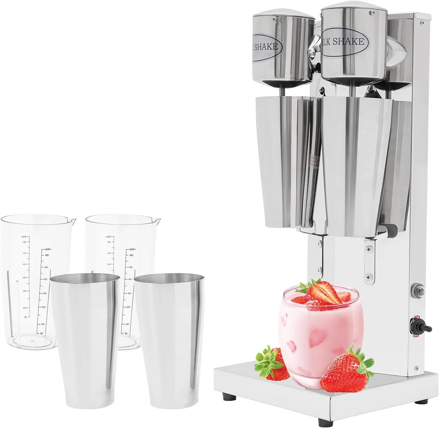 Electric Milkshake Maker, Commercial Stainless Steel Milk Shake Machine Drink Mixer Adjustable Speed Malt Maker Machine Smoothie
Electric Milkshake Maker, Commercial Stainless Steel Milk Shake Machine Drink Mixer Adjustable Speed Malt Maker Machine Smoothie