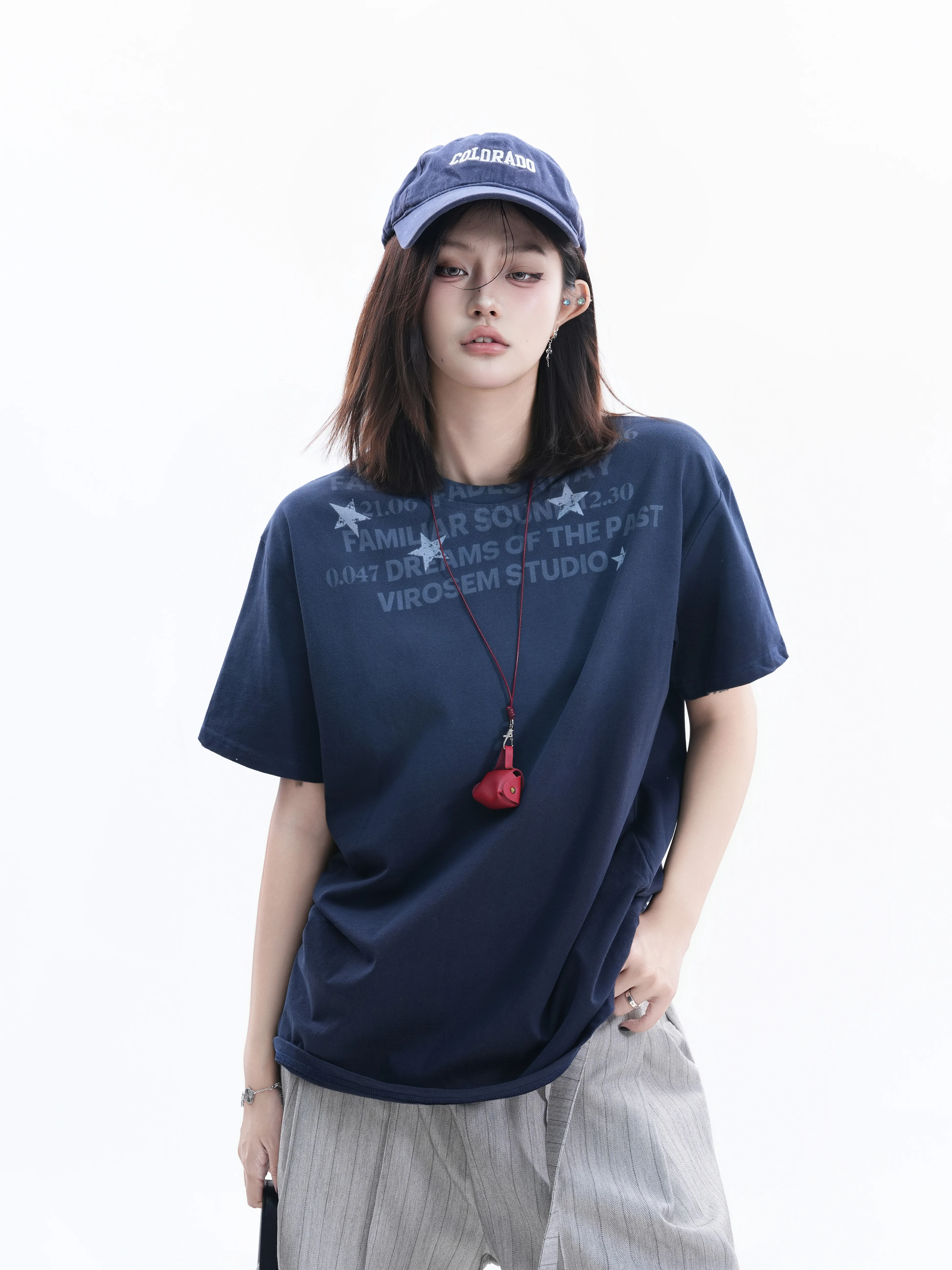 Retro Style Cotton Short Sleeve T-Shirt Women's Loose Fit Printed Vintage Feel round Neck Casual Top for Summer
Retro Style Cotton Short Sleeve T-Shirt Women's Loose Fit Printed Vintage Feel round Neck Casual Top for Summer