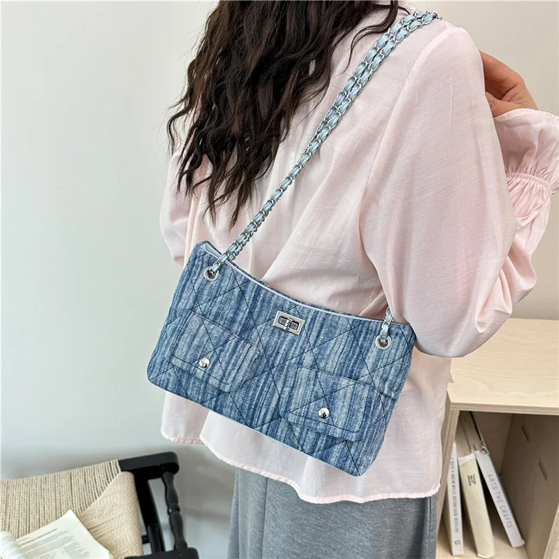 Korean Denim Shoulder Bag for Women 2026 New in Small Ladies Crossbody Square Bags Fashion Luxury Designer Female Handbags
Korean Denim Shoulder Bag for Women 2026 New in Small Ladies Crossbody Square Bags Fashion Luxury Designer Female Handbags