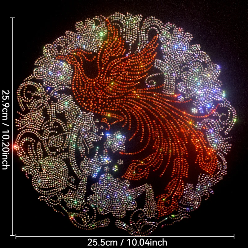 High-quality diamond rhinestone phoenix bird pattern DIY ironing on T-shirt and denim clothing accessories
High-quality diamond rhinestone phoenix bird pattern DIY ironing on T-shirt and denim clothing accessories