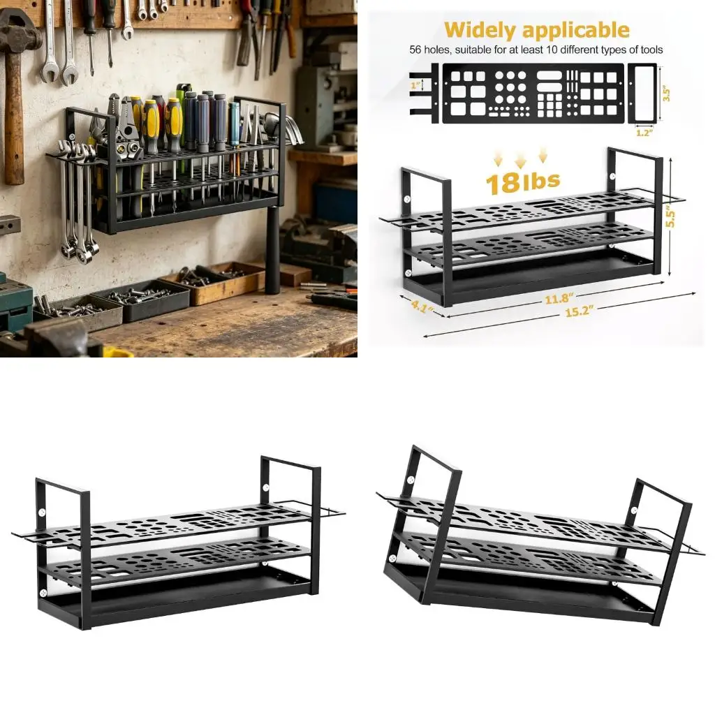 Metal Wall Mount Tool Storage Rack High 20kg Capacity For Home Garage Use high quality
Metal Wall Mount Tool Storage Rack High 20kg Capacity For Home Garage Use high quality