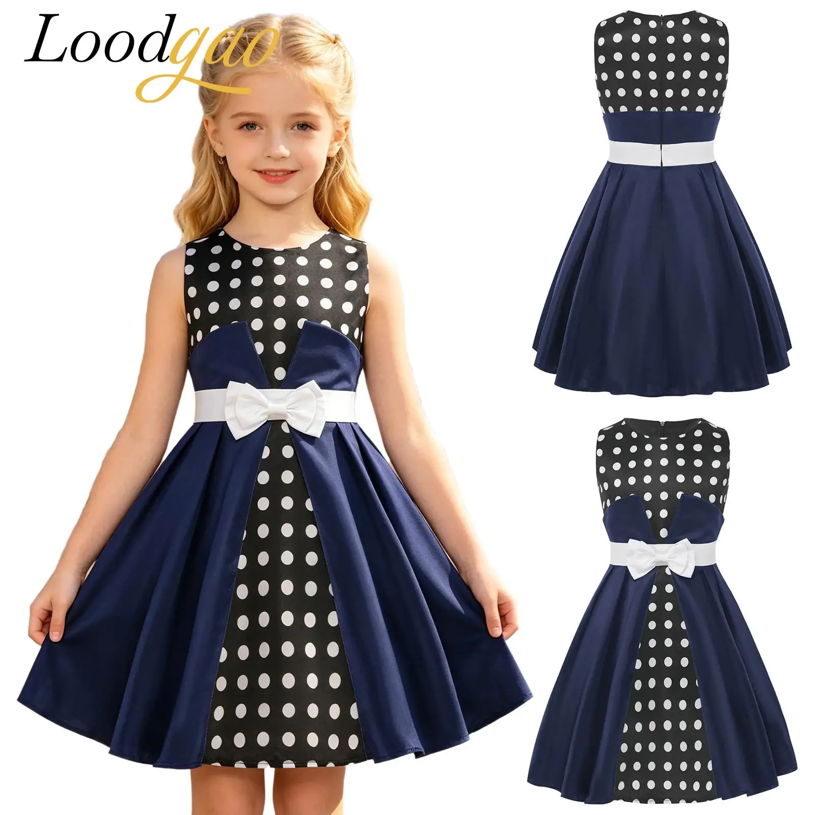 50's Girls Retro Dance Party Polka Dot Prom Gown Swing Dress Cosplay Elegant Girl 1950s Princess Vintage Festival Costume
50's Girls Retro Dance Party Polka Dot Prom Gown Swing Dress Cosplay Elegant Girl 1950s Princess Vintage Festival Costume