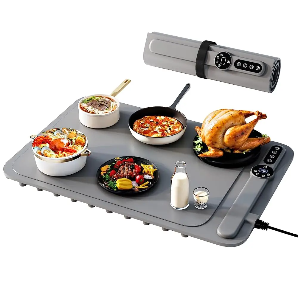 Food Warming Mat, Electric Warming Tray With Adjustable Temperature And Timer, Upgrade High-Tech Graphene Fast Heating
Food Warming Mat, Electric Warming Tray With Adjustable Temperature And Timer, Upgrade High-Tech Graphene Fast Heating
