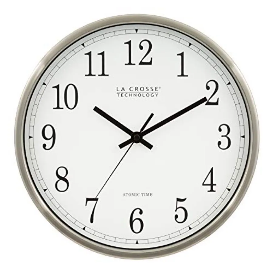 12 Inch Atomic Analog Wall Clock, Aluminum WT-3126B
12 Inch Atomic Analog Wall Clock, Aluminum WT-3126B